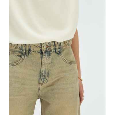 DEWI mid rise balloon fit jeans - dirty wash denim
