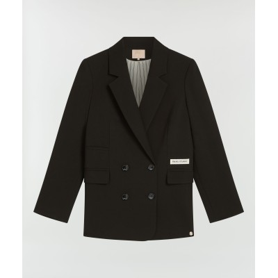 MICHELLE straight fit blazer - black