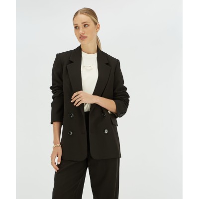 MICHELLE straight fit blazer - black