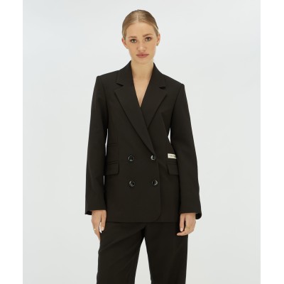 MICHELLE straight fit blazer - black