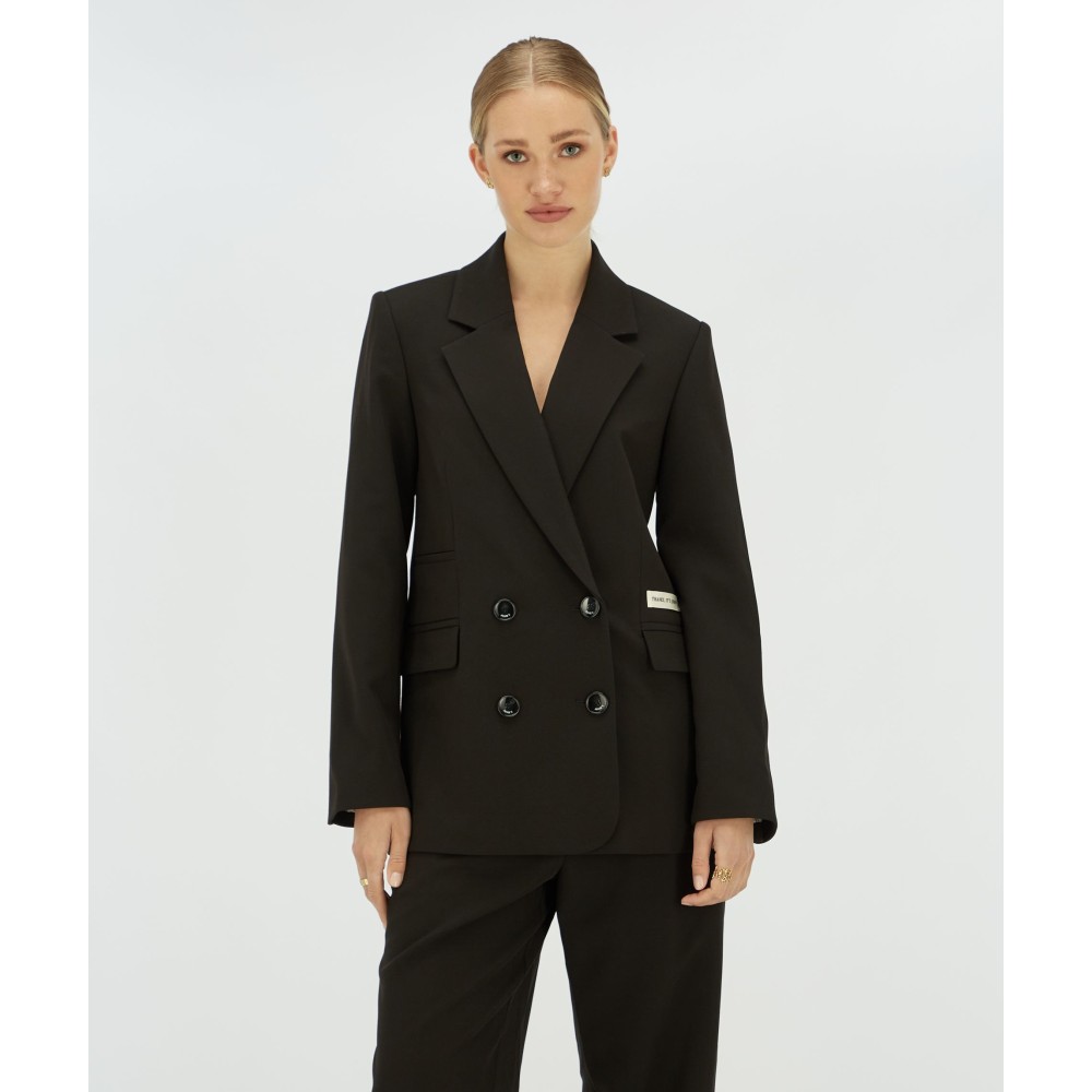 MICHELLE straight fit blazer - black
