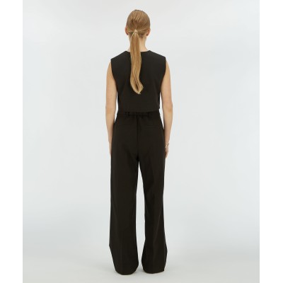 MIES high waisted wide leg pantalon - black