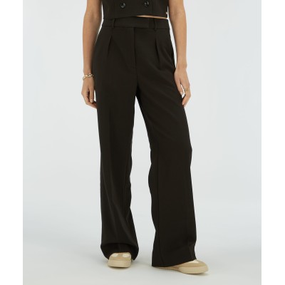 MIES high waisted wide leg pantalon - black