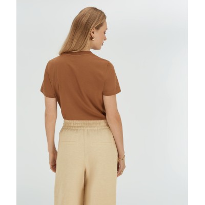 DORIE regular fit T-shirt - chocolate brown