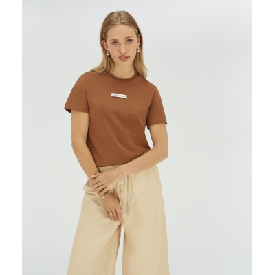 DORIE regular fit T-shirt - chocolate brown