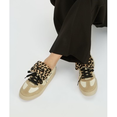 MAEVINA sneakers met luipaardprint - black ecru