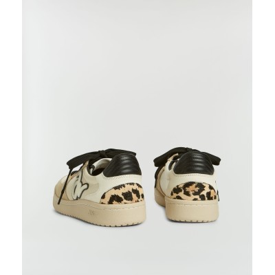 MAEVINA sneakers met luipaardprint - black ecru