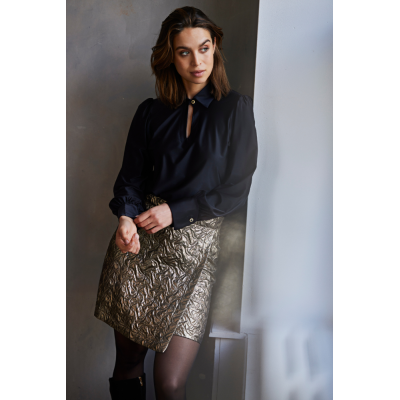 7695 - ROK GIGI METALIC - ZWART - BRONS