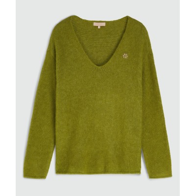 TIMBER oversized sweater met merinowol