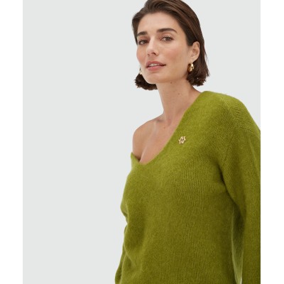 TIMBER oversized sweater met merinowol