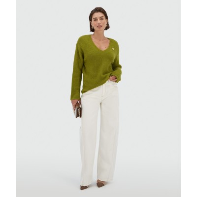 TIMBER oversized sweater met merinowol