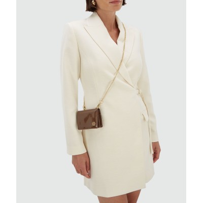 SYNNE portemonnee in lak - brown