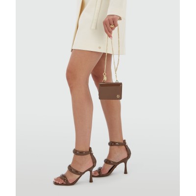 SYNNE portemonnee in lak - brown