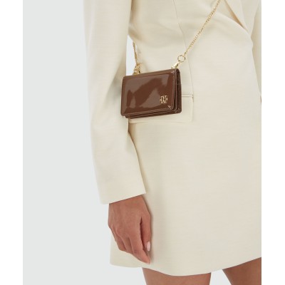 SYNNE portemonnee in lak - brown