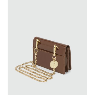 SYNNE portemonnee in lak - brown