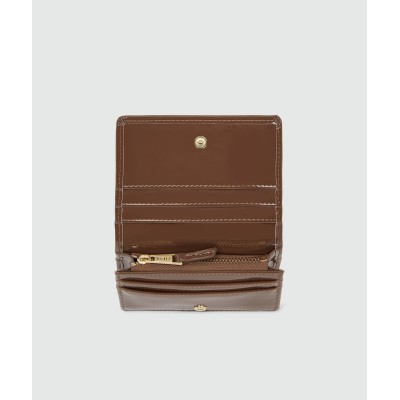 SYNNE portemonnee in lak - brown