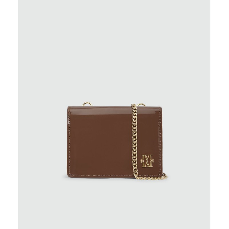 SYNNE portemonnee in lak - brown