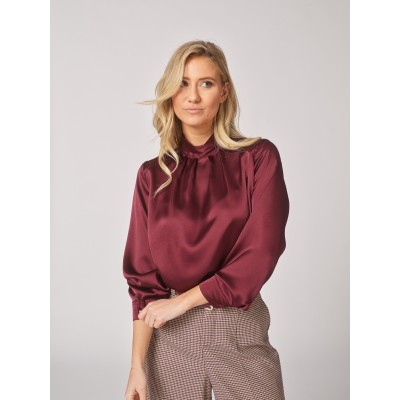 OSCARE PANTS PIED DE POULE BURGUNDY