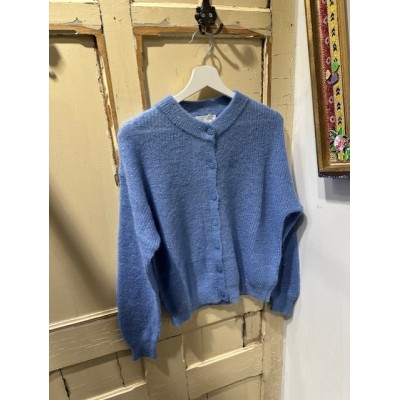 INTIE PAILLETTE GILET BLUE CIEL-S