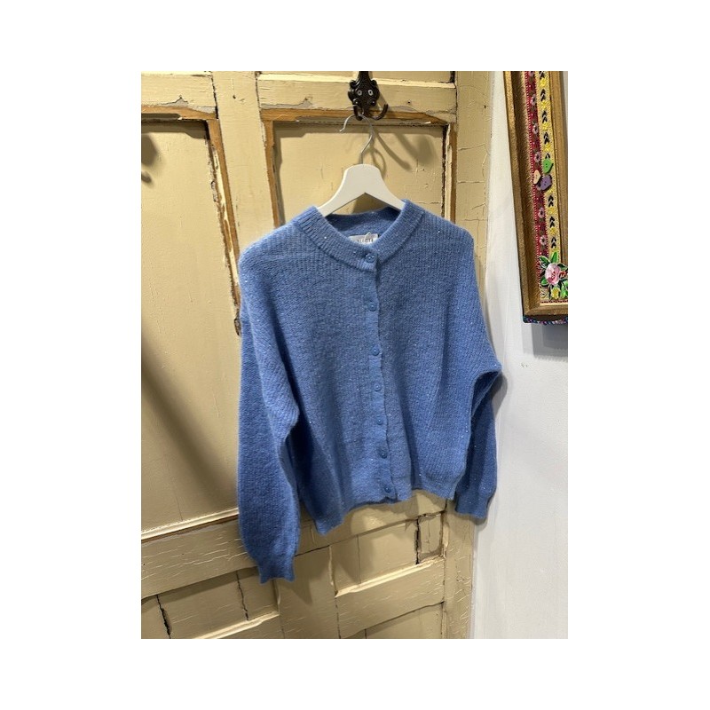 INTIE PAILLETTE GILET BLUE CIEL-S