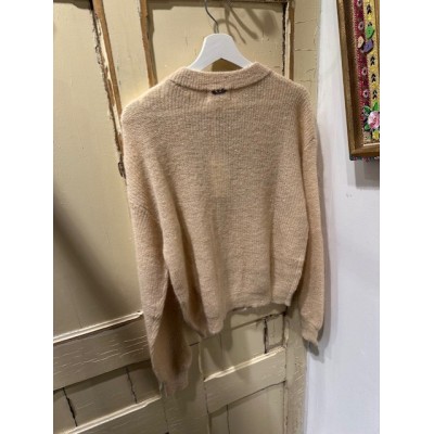 INTIE PAILLETTE GILET BEIGE