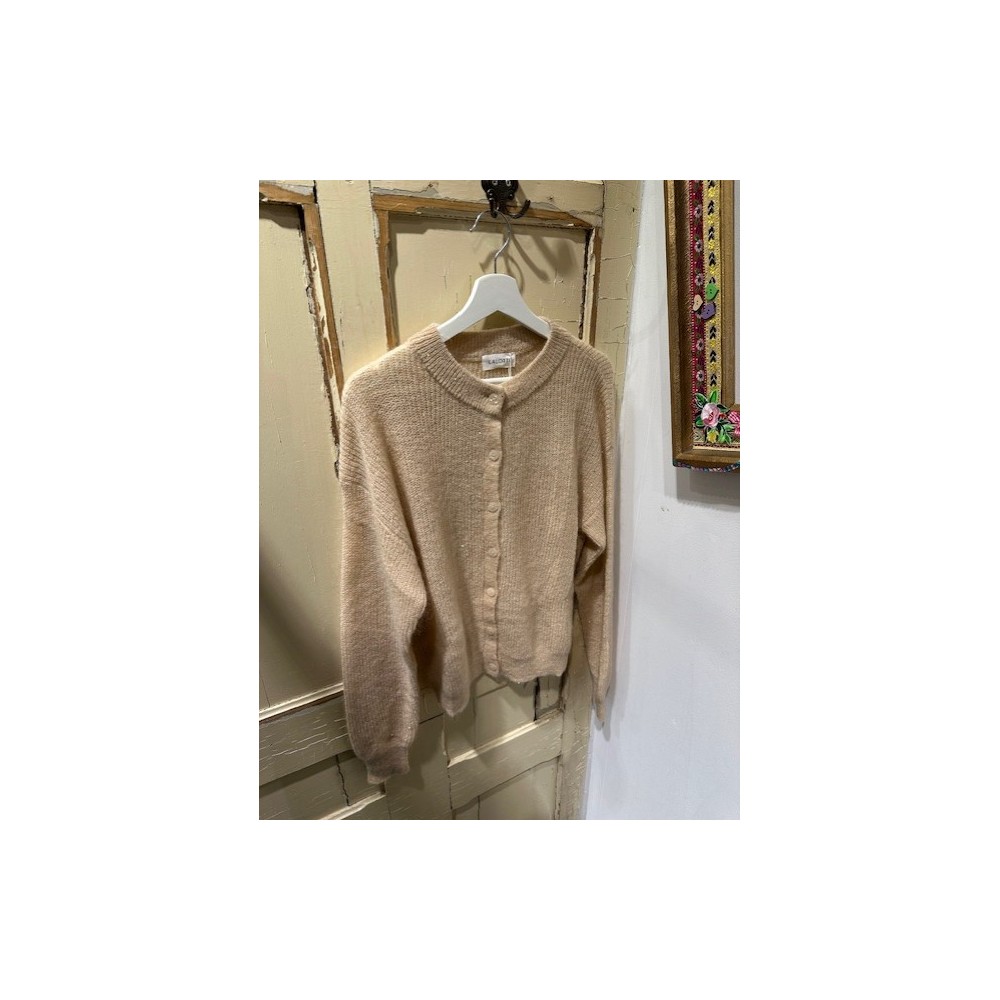 INTIE PAILLETTE GILET BEIGE