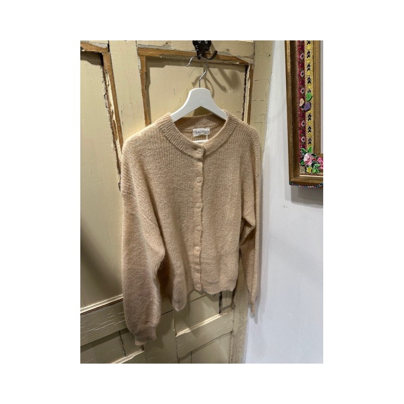 INTIE PAILLETTE GILET BEIGE