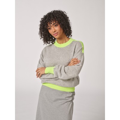 GIGA PULL GREY/ FLUO YELLOW