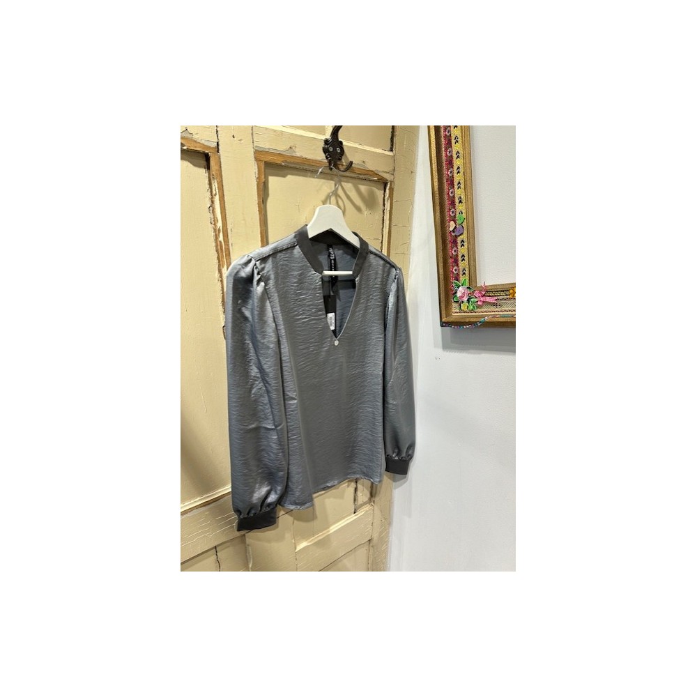 TOP TAILORED COLLAR LIGHT GREY