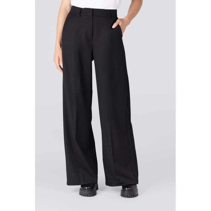 Bridget pantalon met sierbies | Zwart