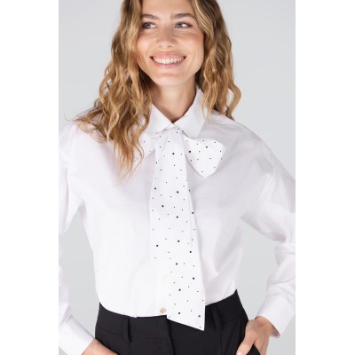 Isabel blouse met rhinestones | Wit
