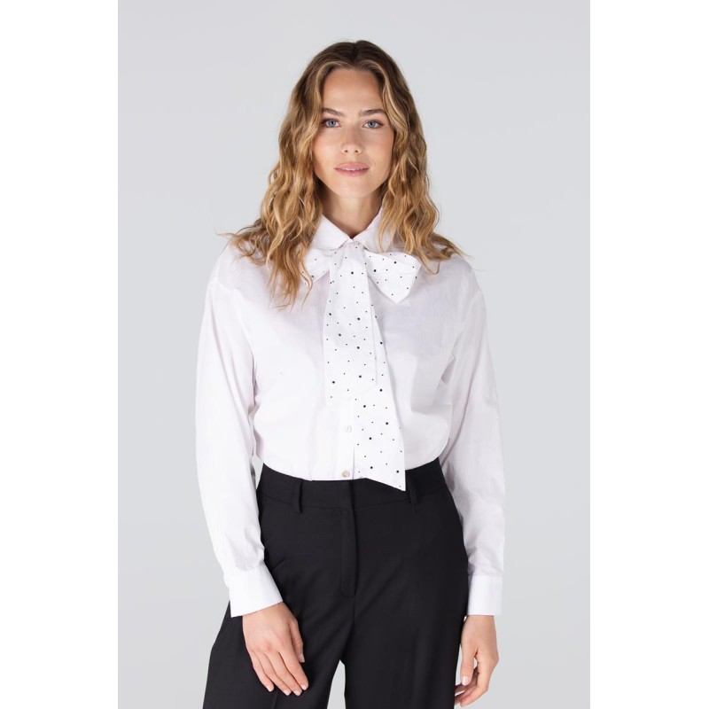 Isabel blouse met rhinestones | Wit