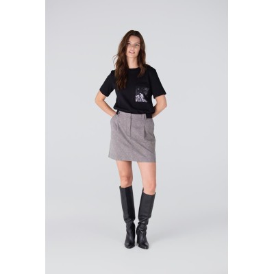 Dani rokje met logo tailleband | Kaki