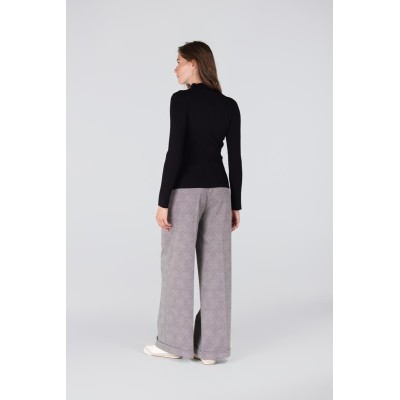 Bella trui fine rib | Zwart
