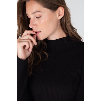 Bella trui fine rib | Zwart