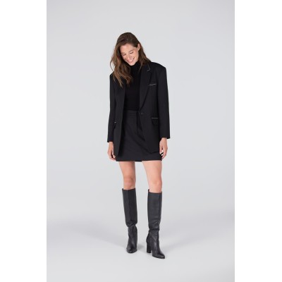 Bella trui fine rib | Zwart