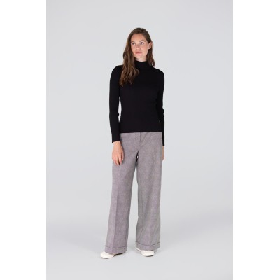 Bella trui fine rib | Zwart