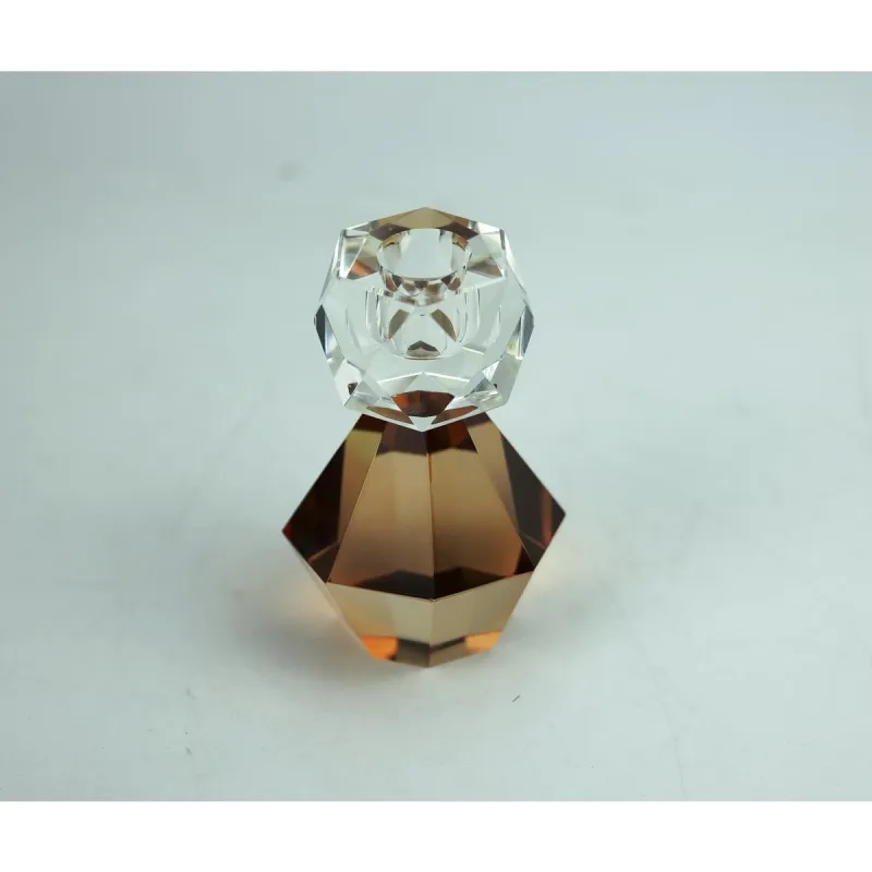 PORTAVELA CRISTAL 7X7X11 NARANJA PV200010