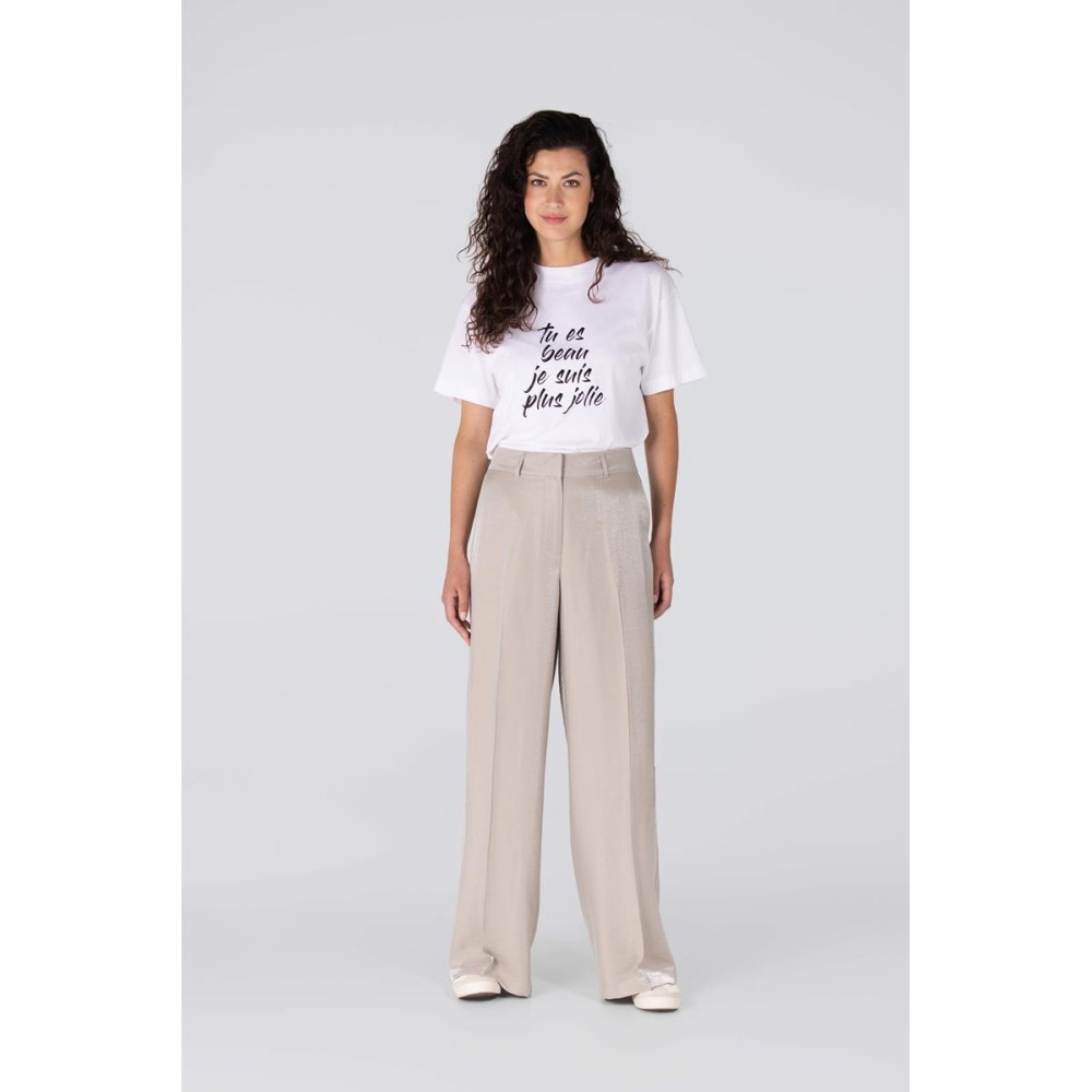Dara glanzende broek | Kaki