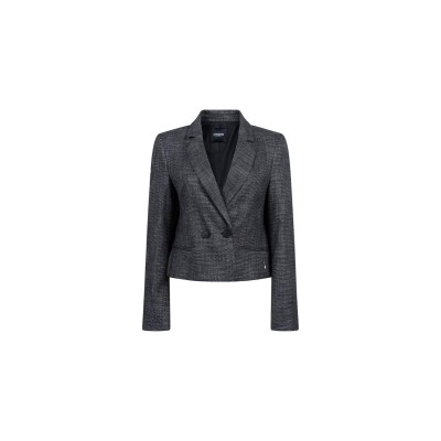 Aisha double breasted blazer | Zwart