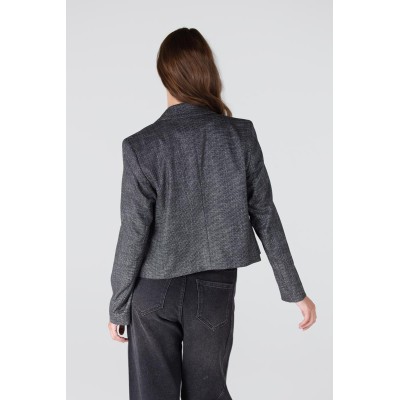 Aisha double breasted blazer | Zwart