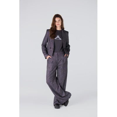 Aisha double breasted blazer | Zwart