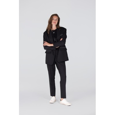 Katja top met pailletten | Zwart