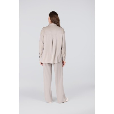 Dolores glanzende blouse | Kaki