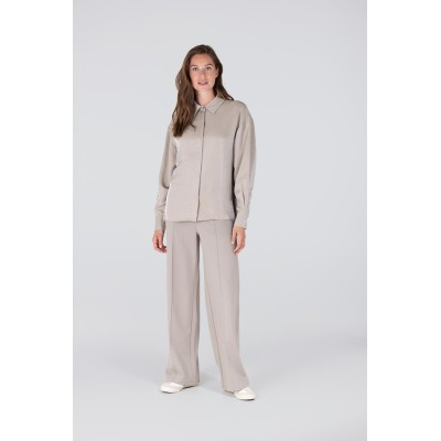 Dolores glanzende blouse | Kaki