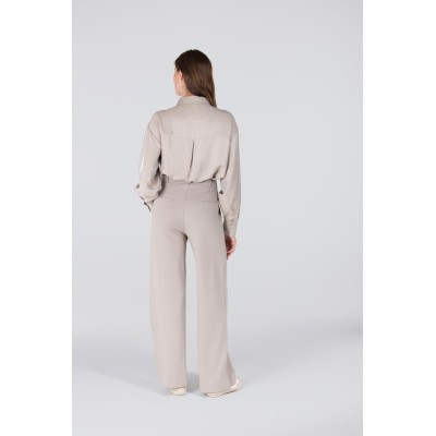 Dolores glanzende blouse | Kaki