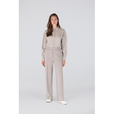 Dolores glanzende blouse | Kaki