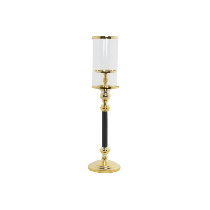 PORTAVELA METALEN KRISTAL 13X13X53 TWEEKLEURIG DORADO