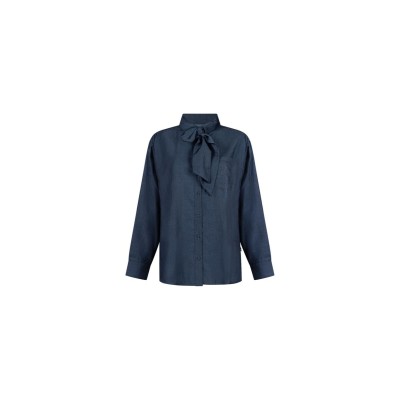 Ess blouse met rhinestones | Blauw
