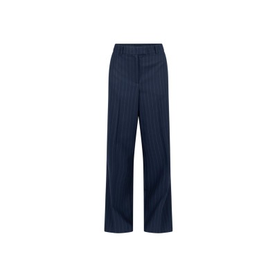 Colette krijtstreep pantalon | Donkerblauw
